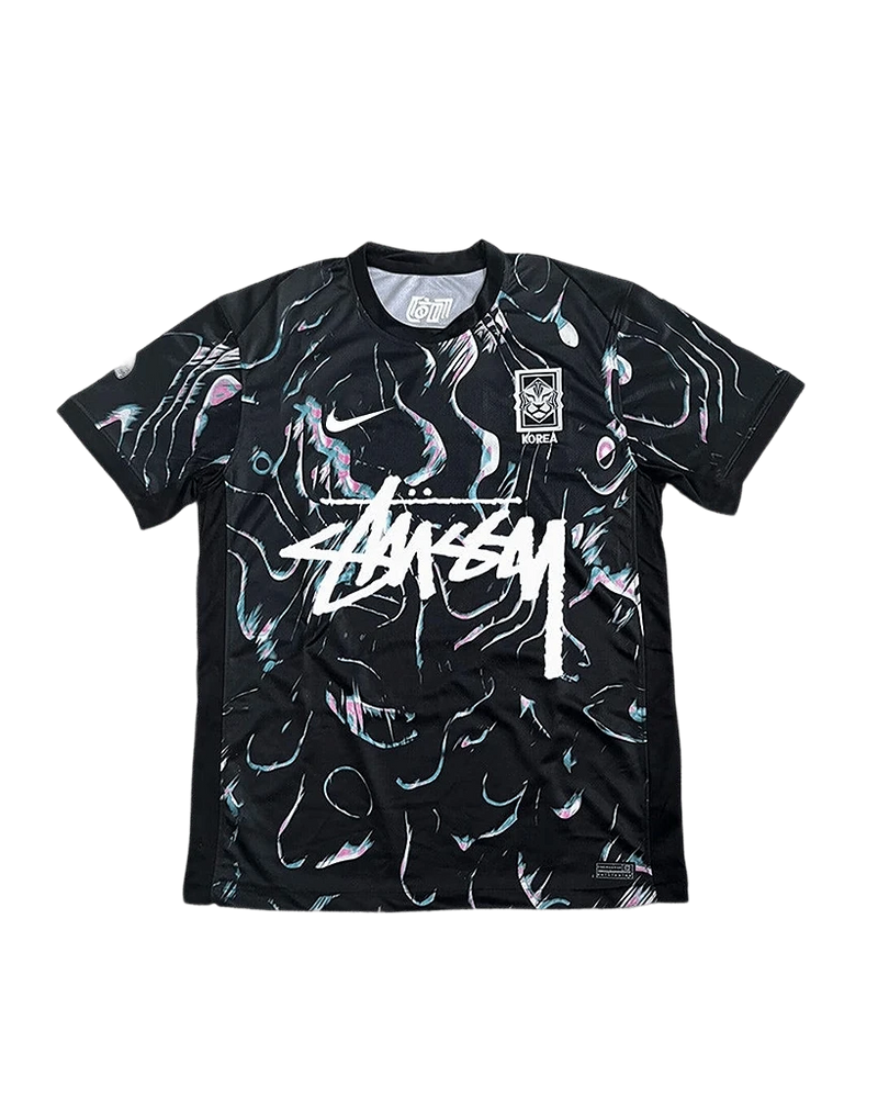 Korea X Stüssy Black Acid Football Jersey