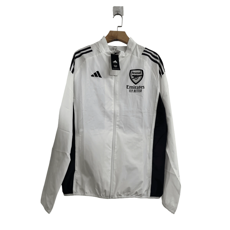 Arsenal White and Black Football Jacket