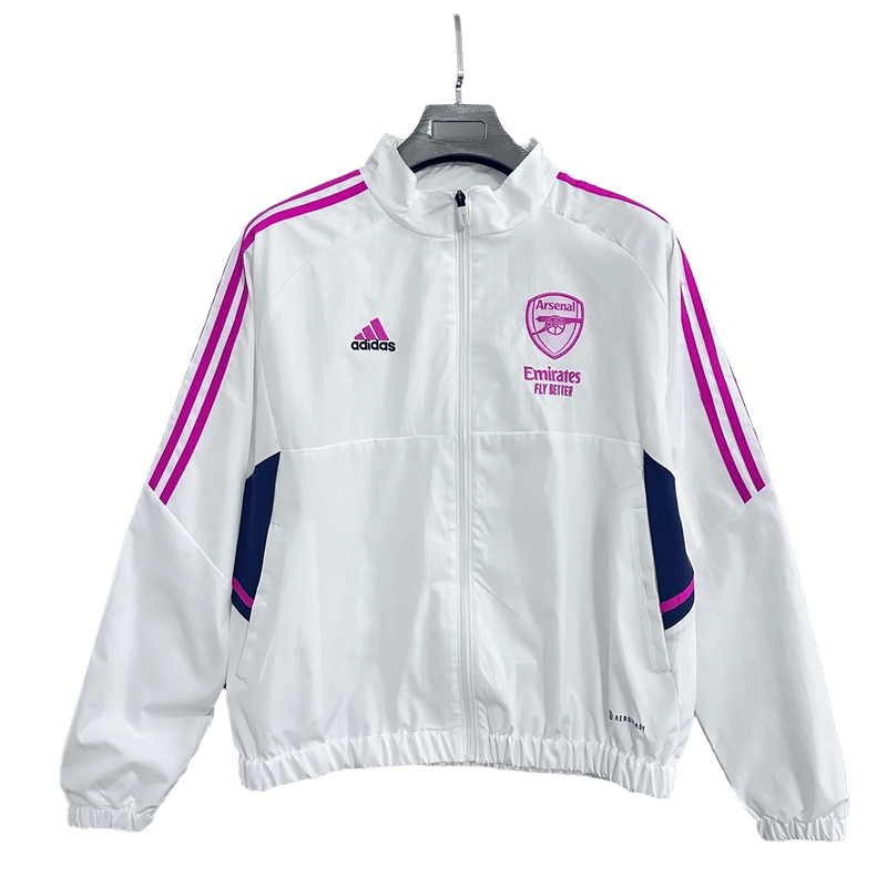 Arsenal White and Pink Football Jacket
