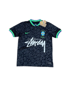 Brazil X Stüssy Black and Green Limited Edition Football Jersey