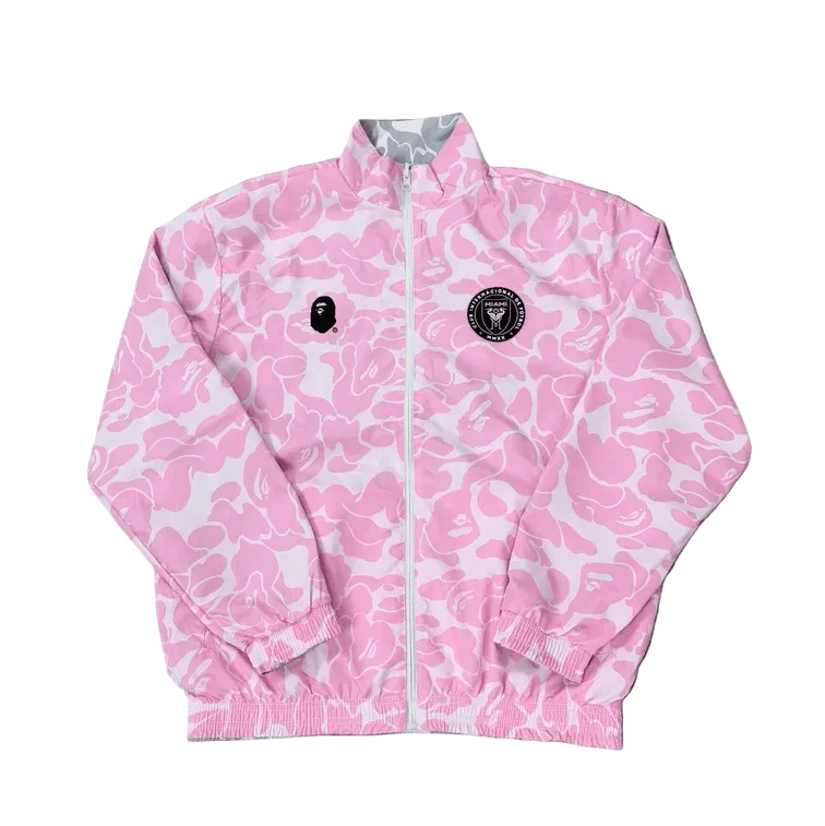 Inter Miami Pink and White Football Reversible Jacket
