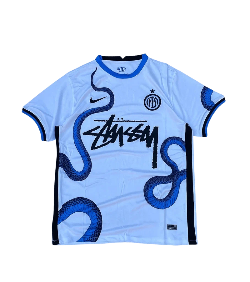 Inter Milan X Stüssy Snake White Football Jersey