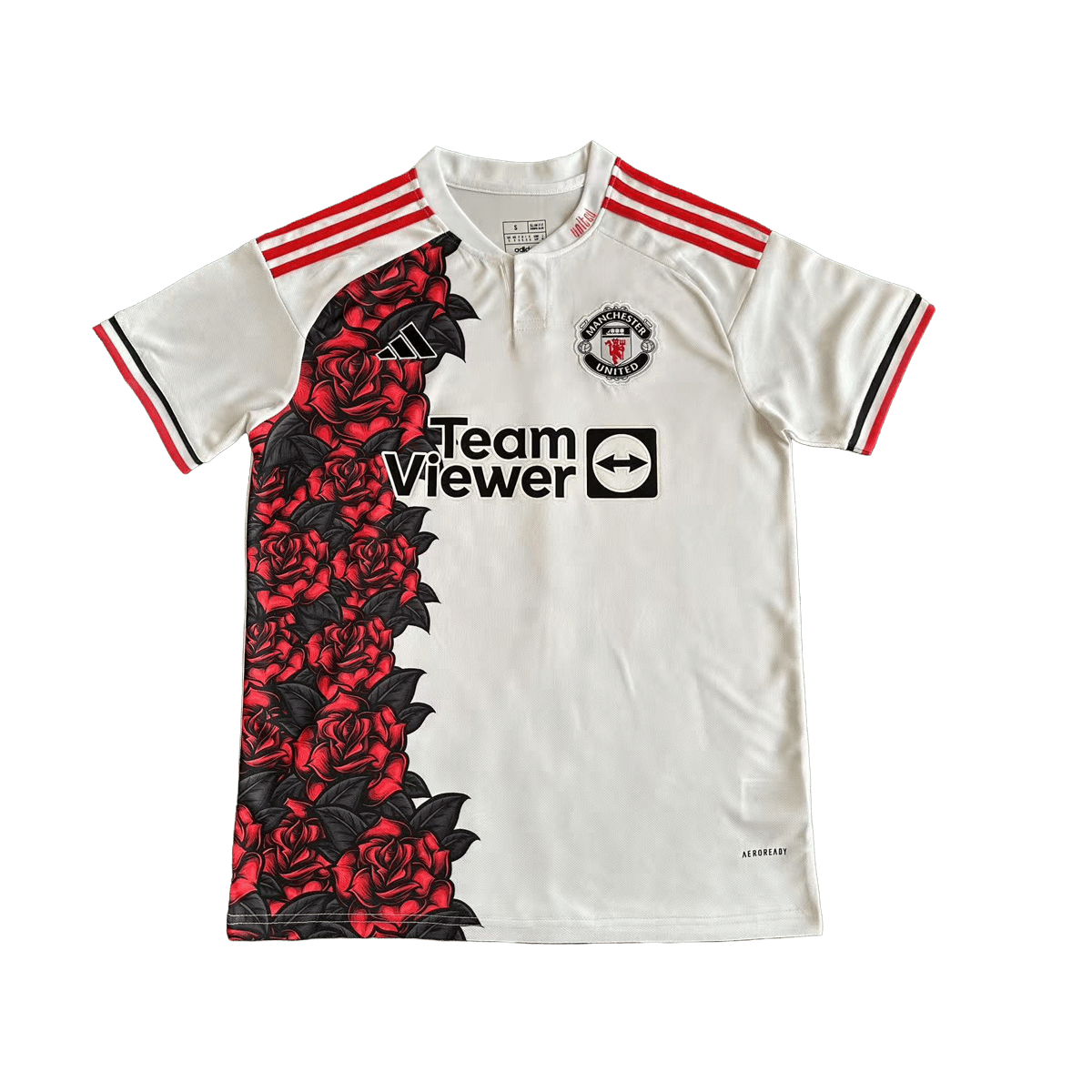 Manchester United White Rose Football Jersey