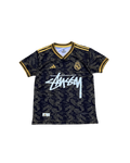 Real Madrid X Stüssy Black and Gold Football Jersey